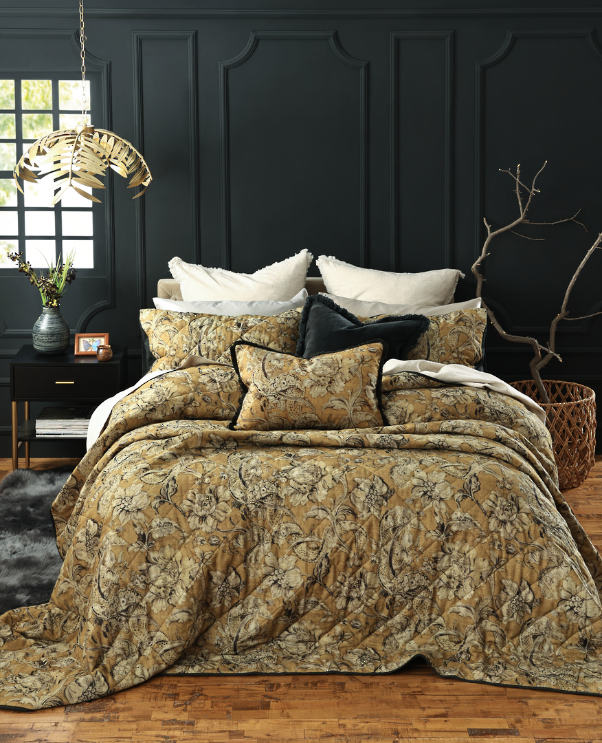 MM Linen - Dijon Bedspread Set - Matching Cushion Extra image 0